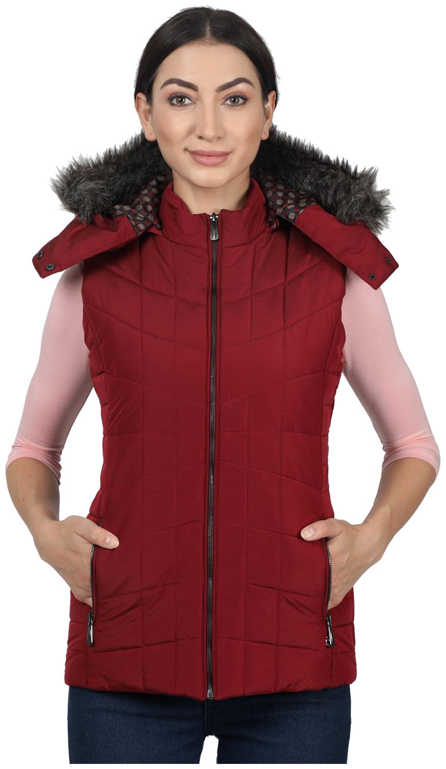 

Monte Carlo Women Solid Regular Jacket - Maroon