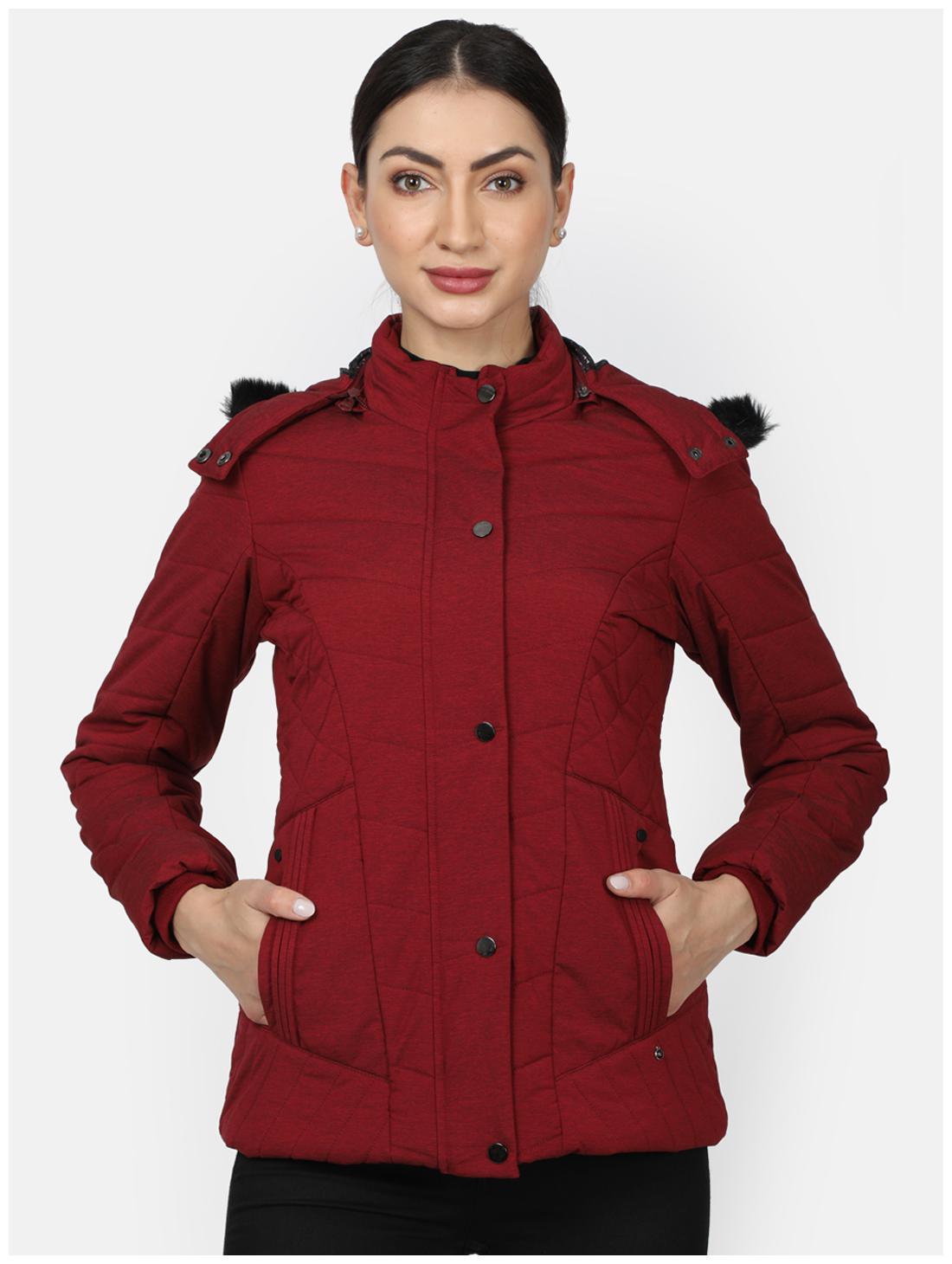

Monte Carlo Women Solid Regular Jacket - Maroon