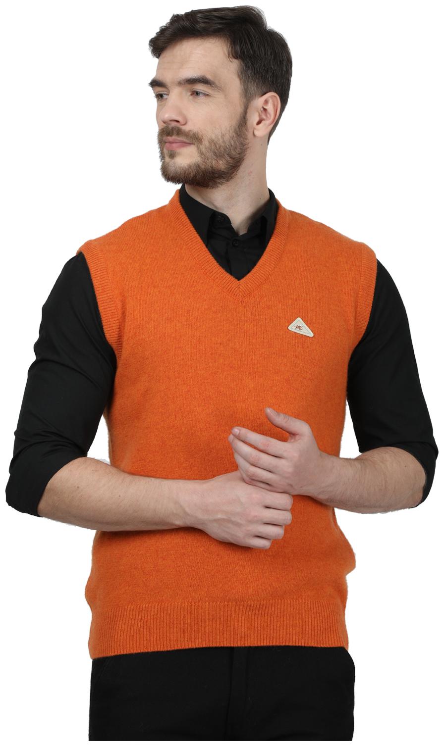 

Monte Carlo Men Orange V neck Pullover
