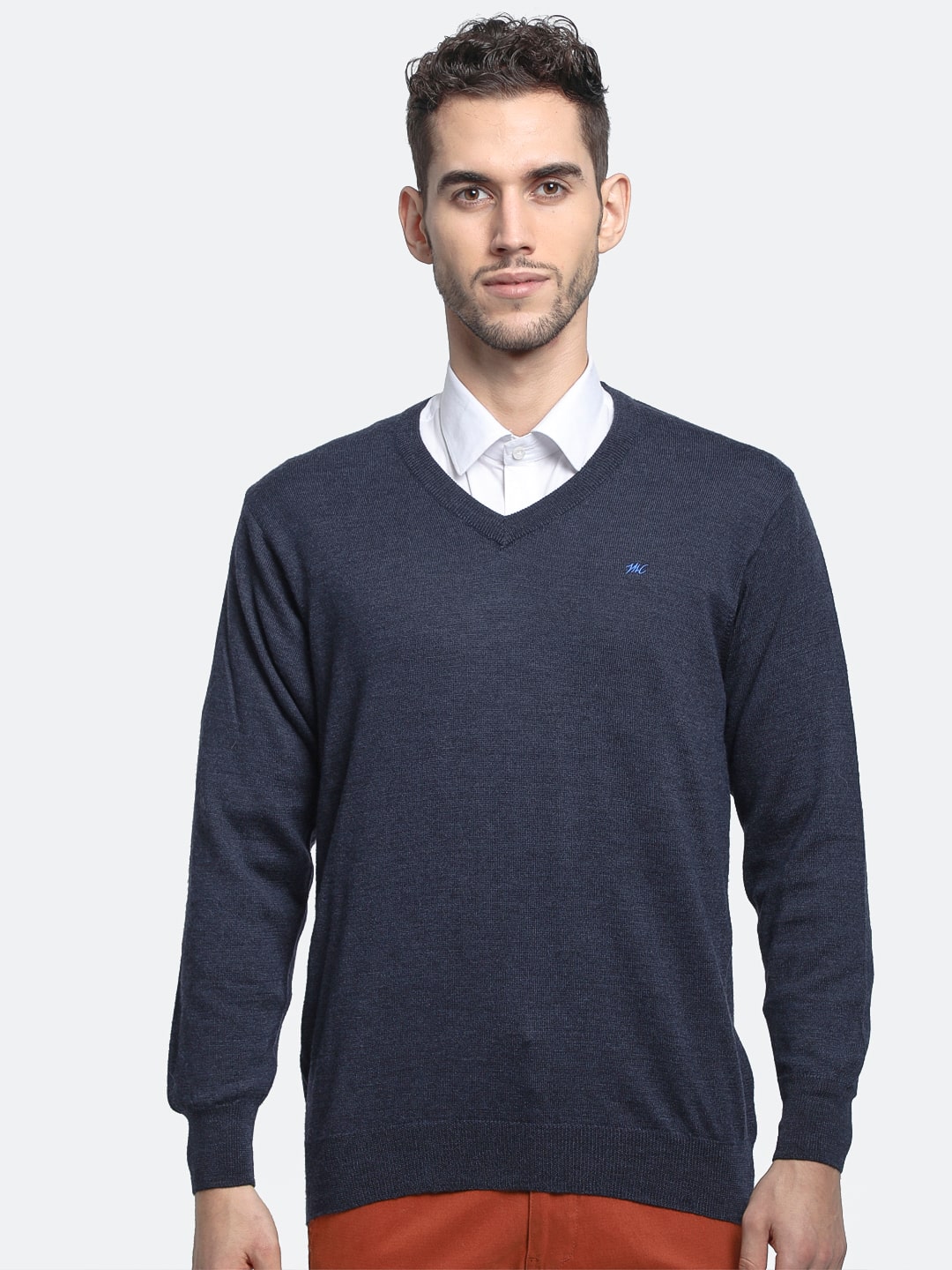 

Monte Carlo Men Grey V neck Pullover