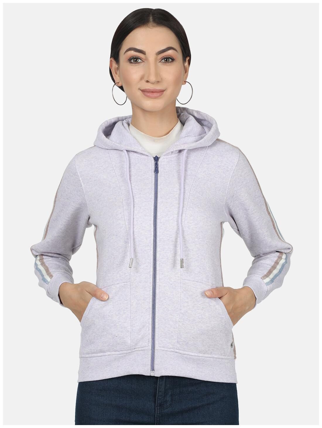 

Monte Carlo Women Solid Hoodie - Grey