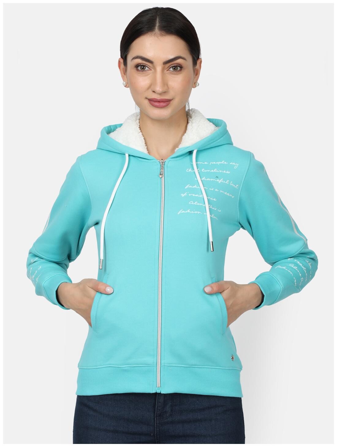 

Monte Carlo Women Printed Sweatshirt - Turquoise