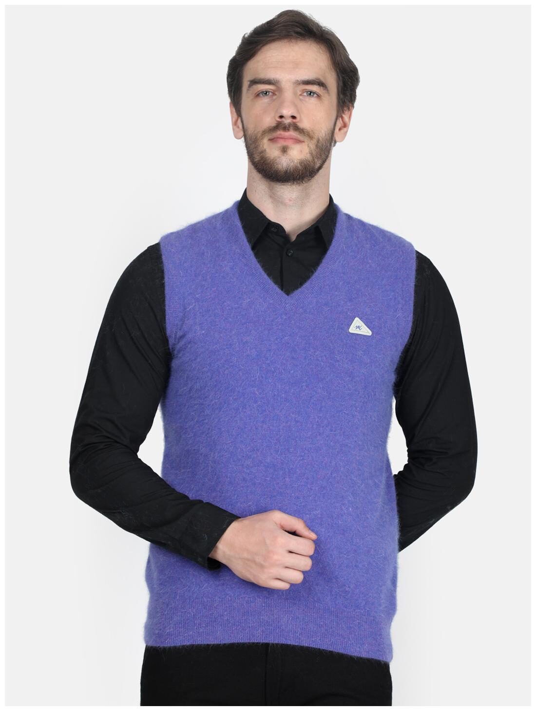 

Monte Carlo Men Purple V neck Longline sweater