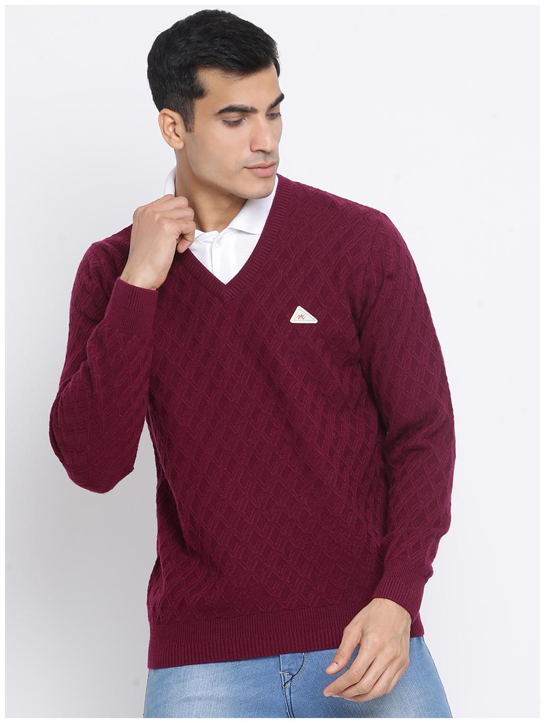 

Monte Carlo Men Maroon V neck Pullover