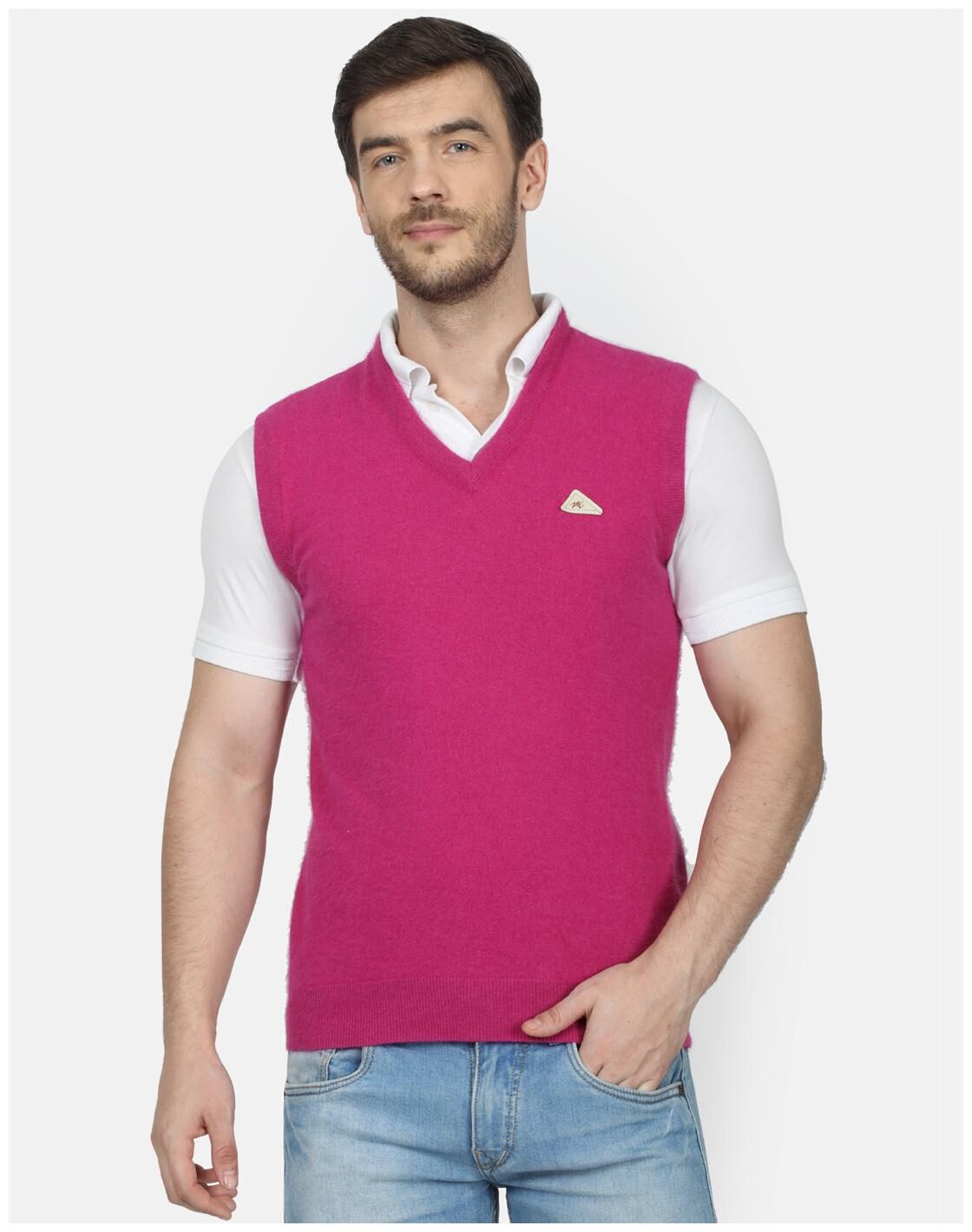 

Monte Carlo Men Pink V neck Pullover