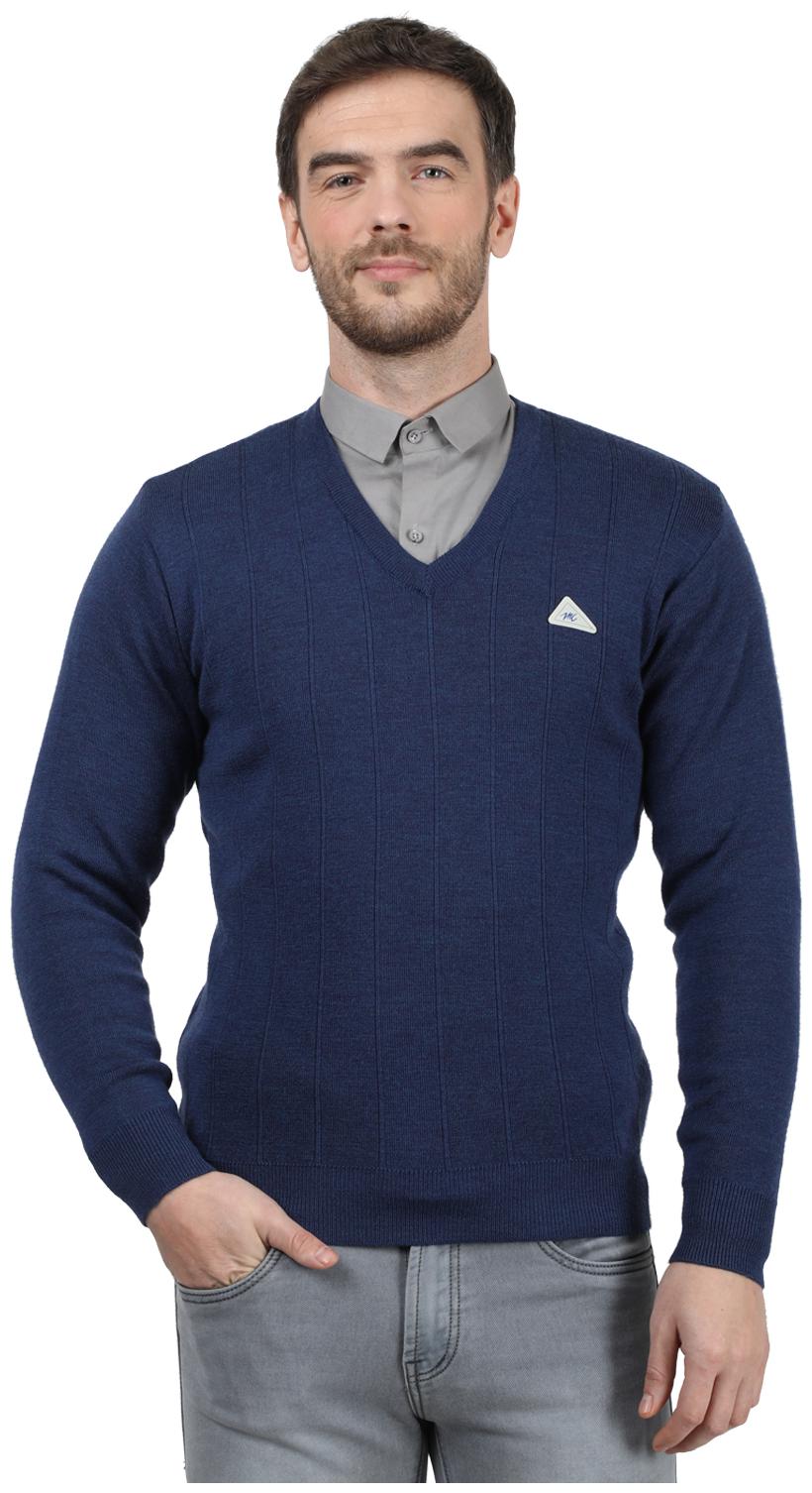 

Monte Carlo Men Blue V neck Pullover