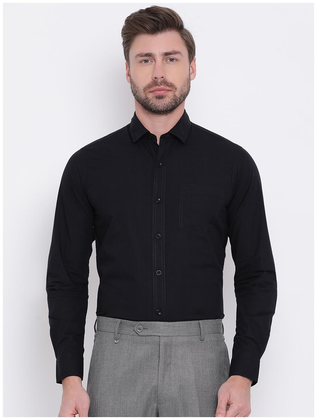 

Monte Carlo Men Black Solid Slim Fit Casual Shirt