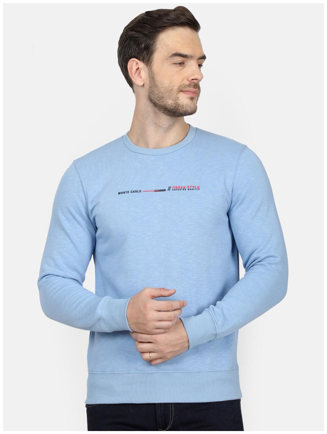 

Monte Carlo Men Turquoise Round neck Sweatshirt