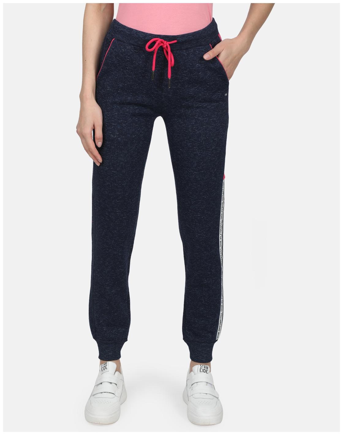

Monte Carlo Women Cotton Blend Solid Joggers (Navy Blue)