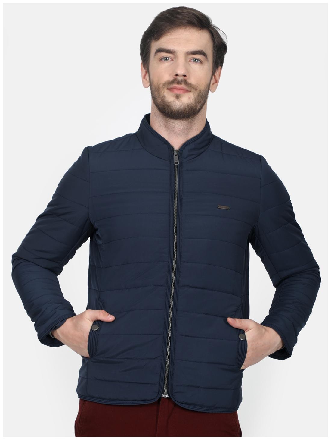 

Monte Carlo Men Navy blue Solid Bomber jacket