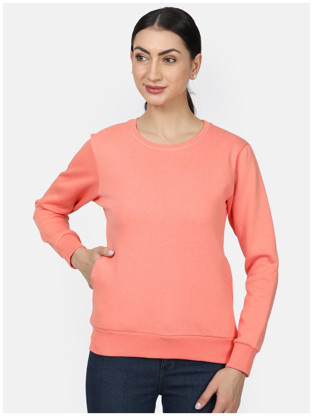 

Monte Carlo Women Solid Sweatshirt - Pink