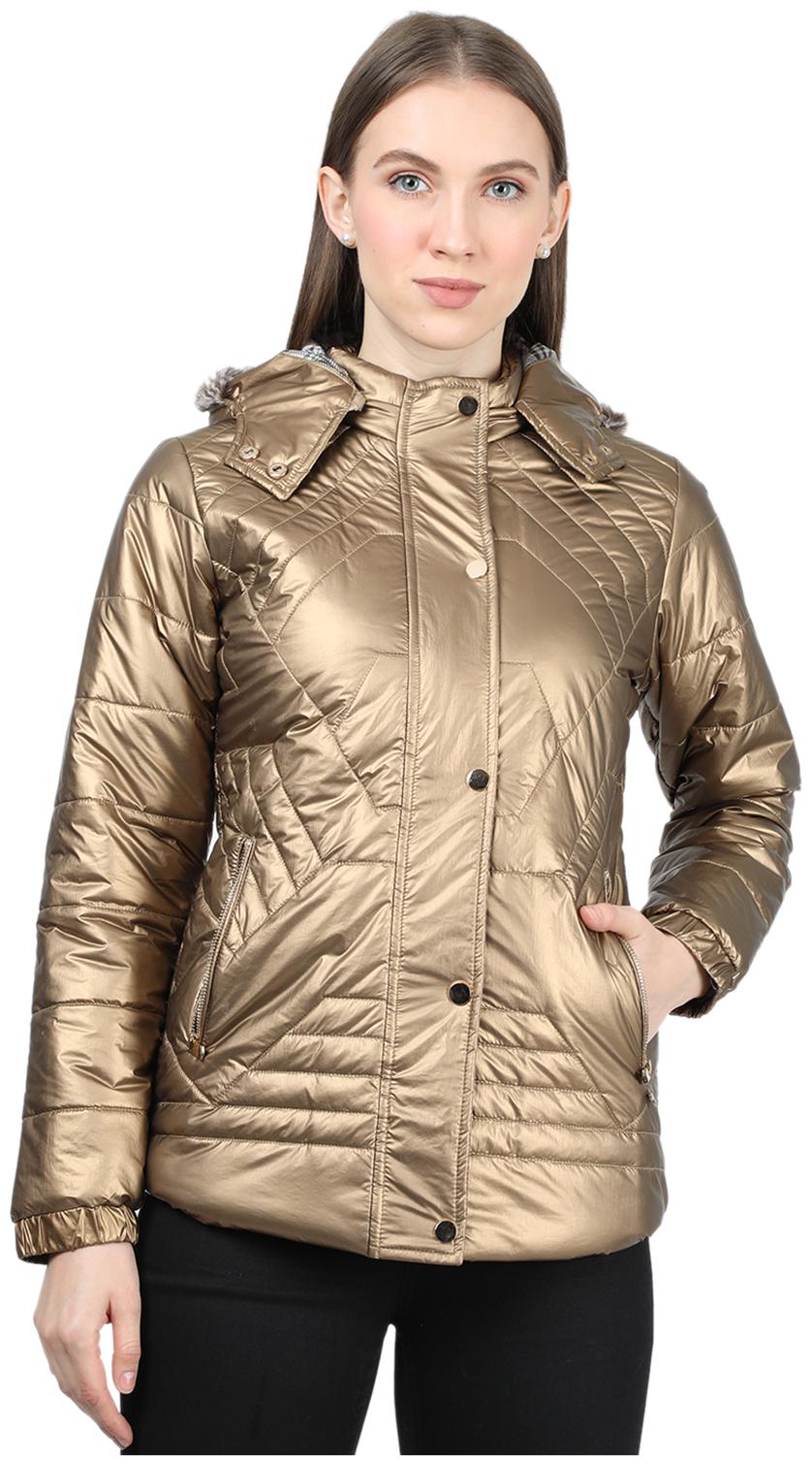 

Monte Carlo Women Solid Bomber Jacket - Gold