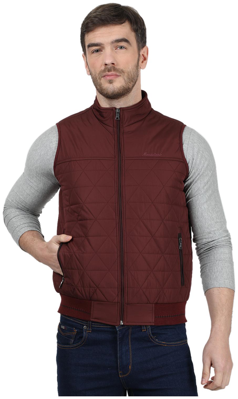 

Monte Carlo Men Maroon Solid Bomber jacket