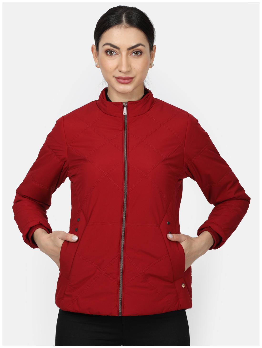 

Monte Carlo Women Solid Regular Jacket - Maroon