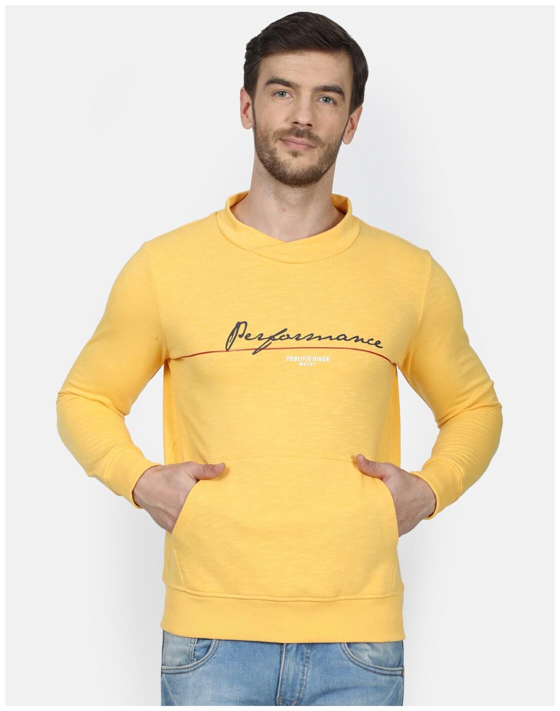 

Monte Carlo Men Yellow Round neck Sweatshirt