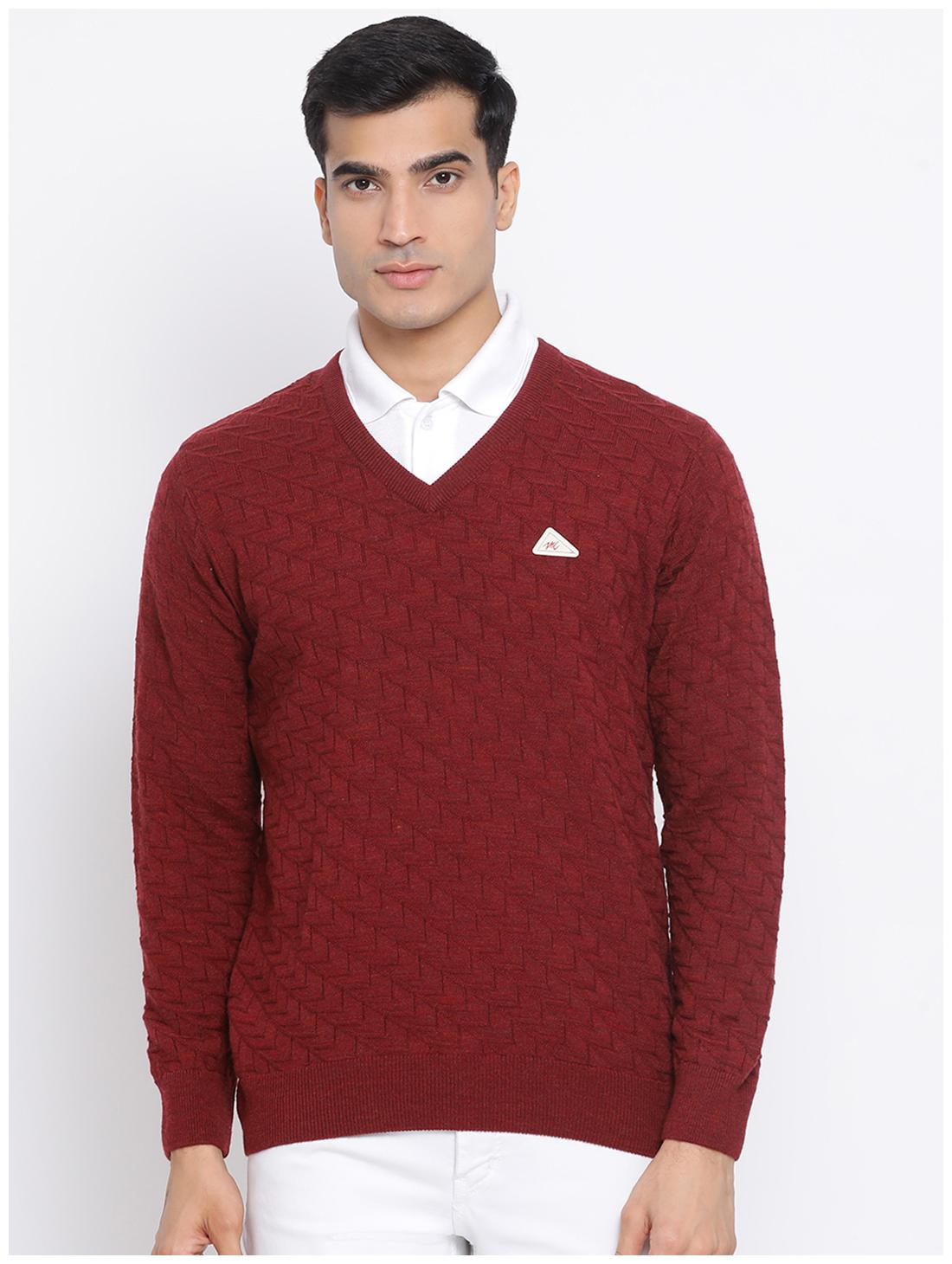 

Monte Carlo Men Maroon V neck Pullover