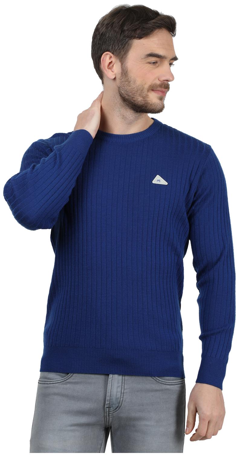 

Monte Carlo Men Blue Round neck Pullover