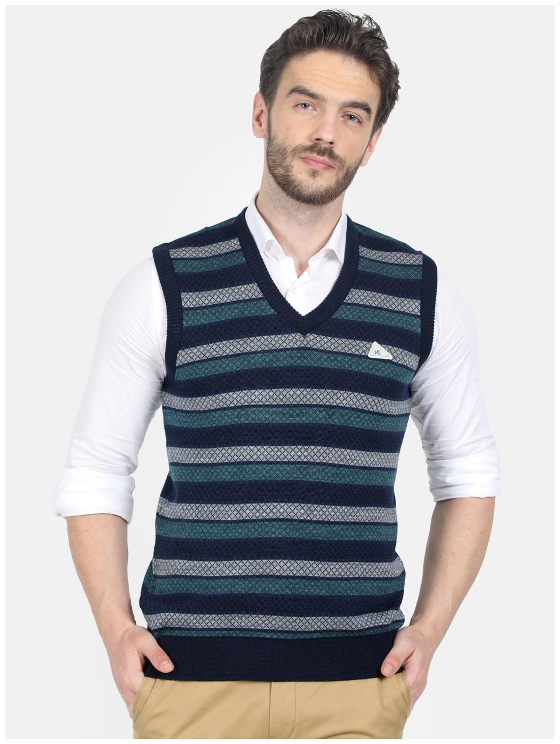 

Monte Carlo Men Multi V neck Longline sweater