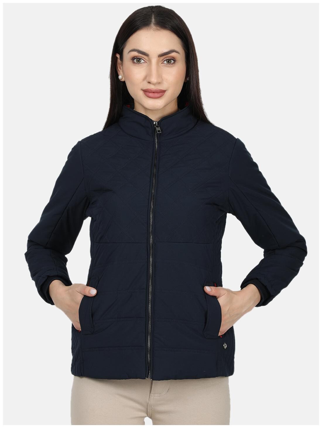 

Monte Carlo Cotton Navy blue Solid Regular Jacket For Men