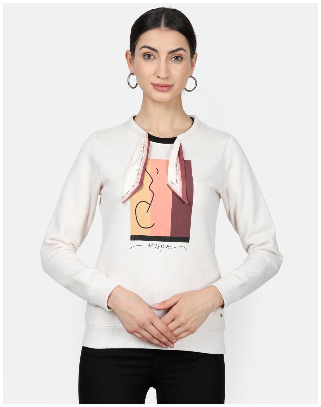 

Monte Carlo Women Printed Sweatshirt - White