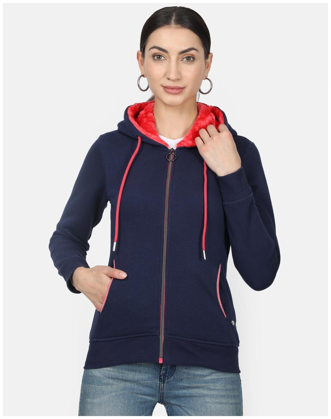 

Monte Carlo Women Solid Sweatshirt - Blue