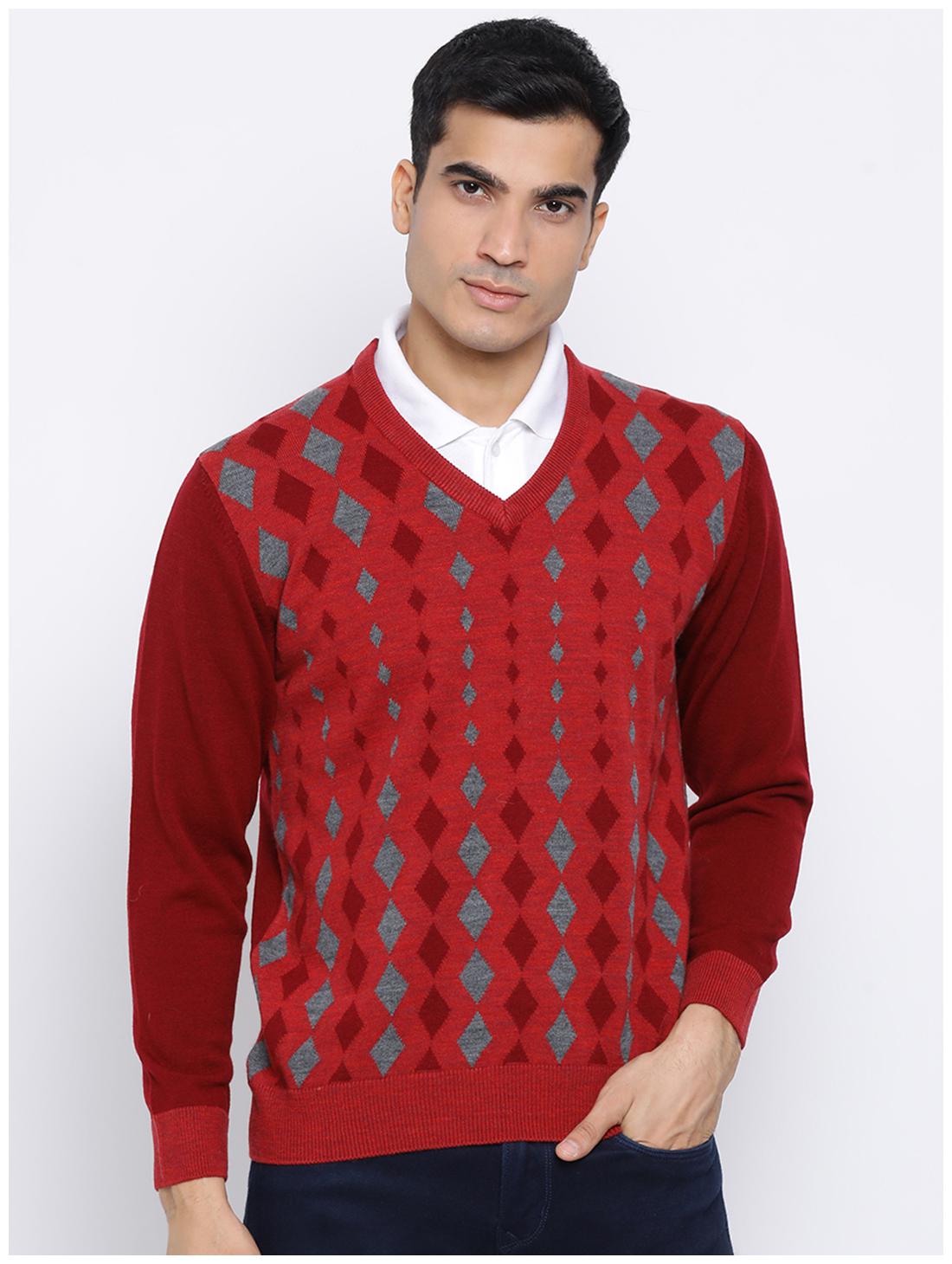 

Monte Carlo Men Red V neck Pullover