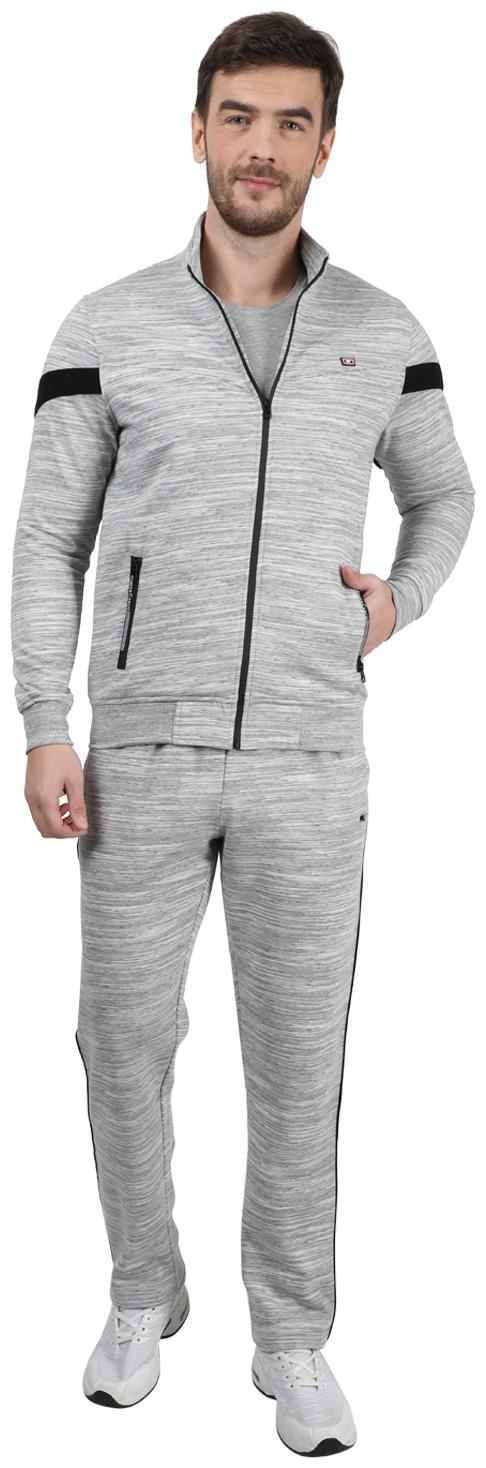 

Monte Carlo Men Grey Textured Regular Fit Track Suit