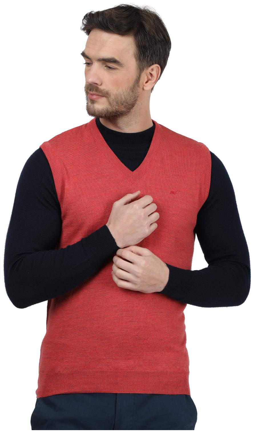 

Monte Carlo Men Red V neck Pullover