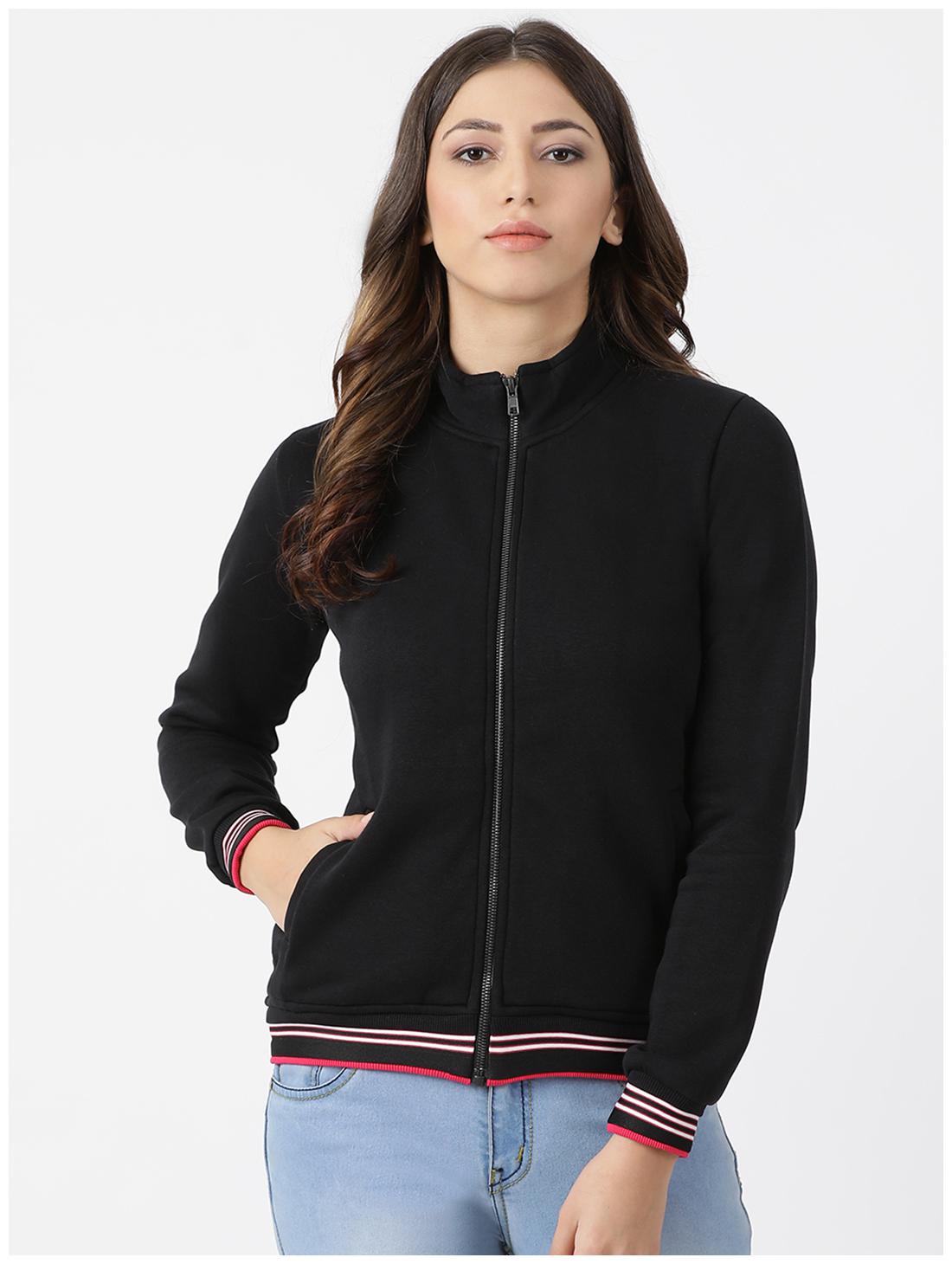 

Monte Carlo Women Solid Sweatshirt - Black