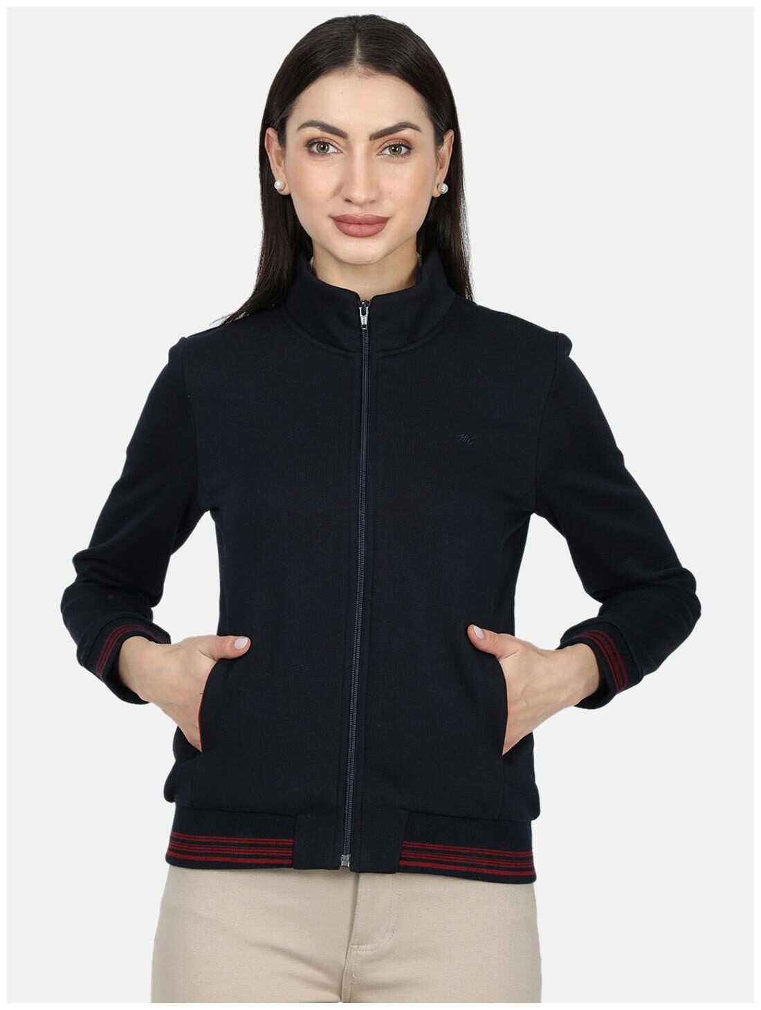 

Monte Carlo Women Solid Sweatshirt - Blue