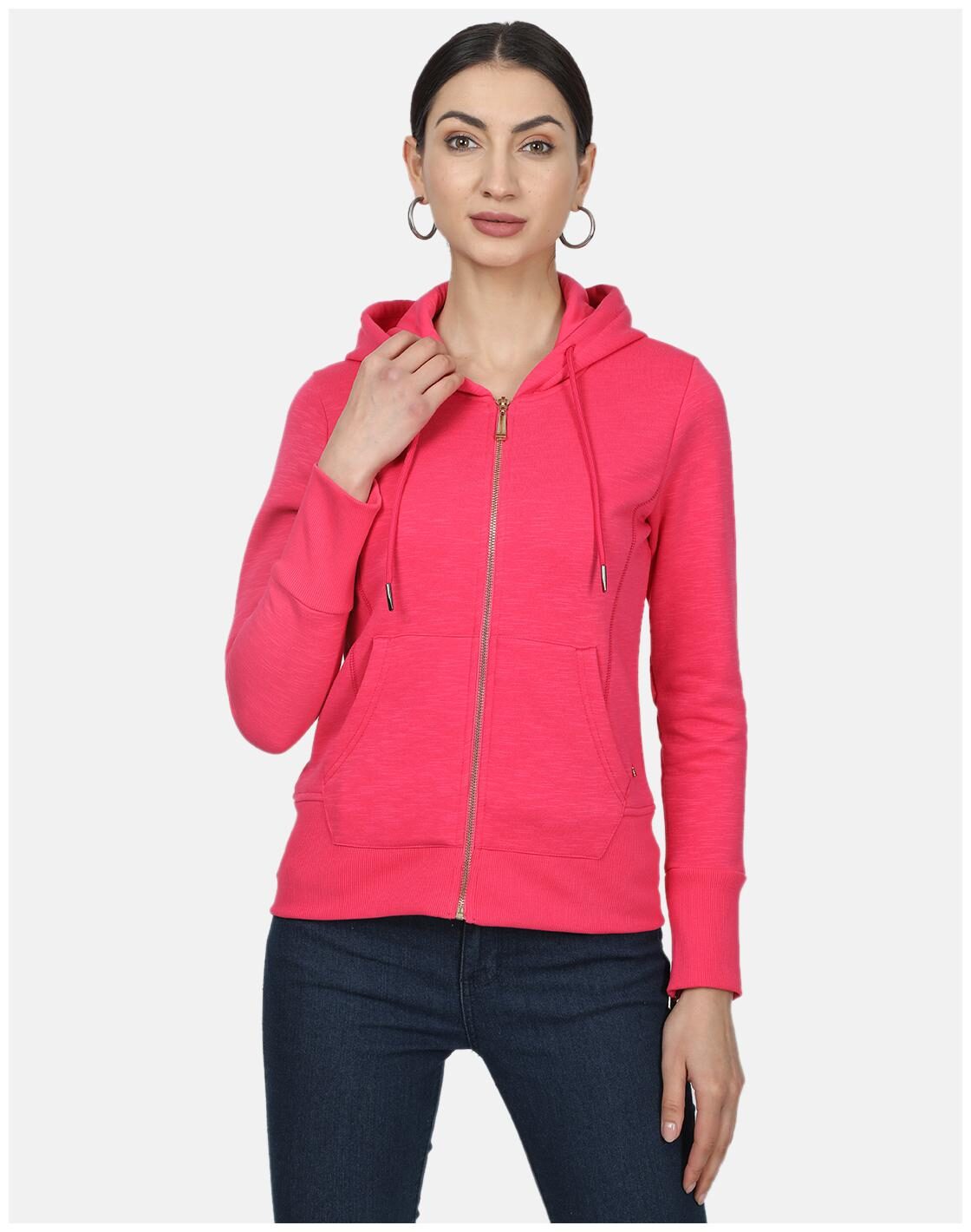 

Monte Carlo Women Solid Sweatshirt - Pink