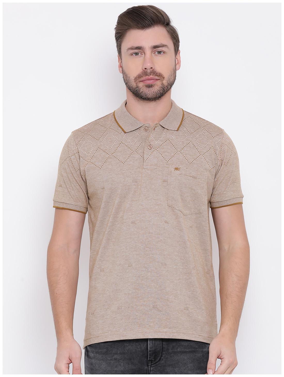 

Monte Carlo Men Brown Regular fit Cotton Blend Polo collar T-Shirt - Pack Of 1