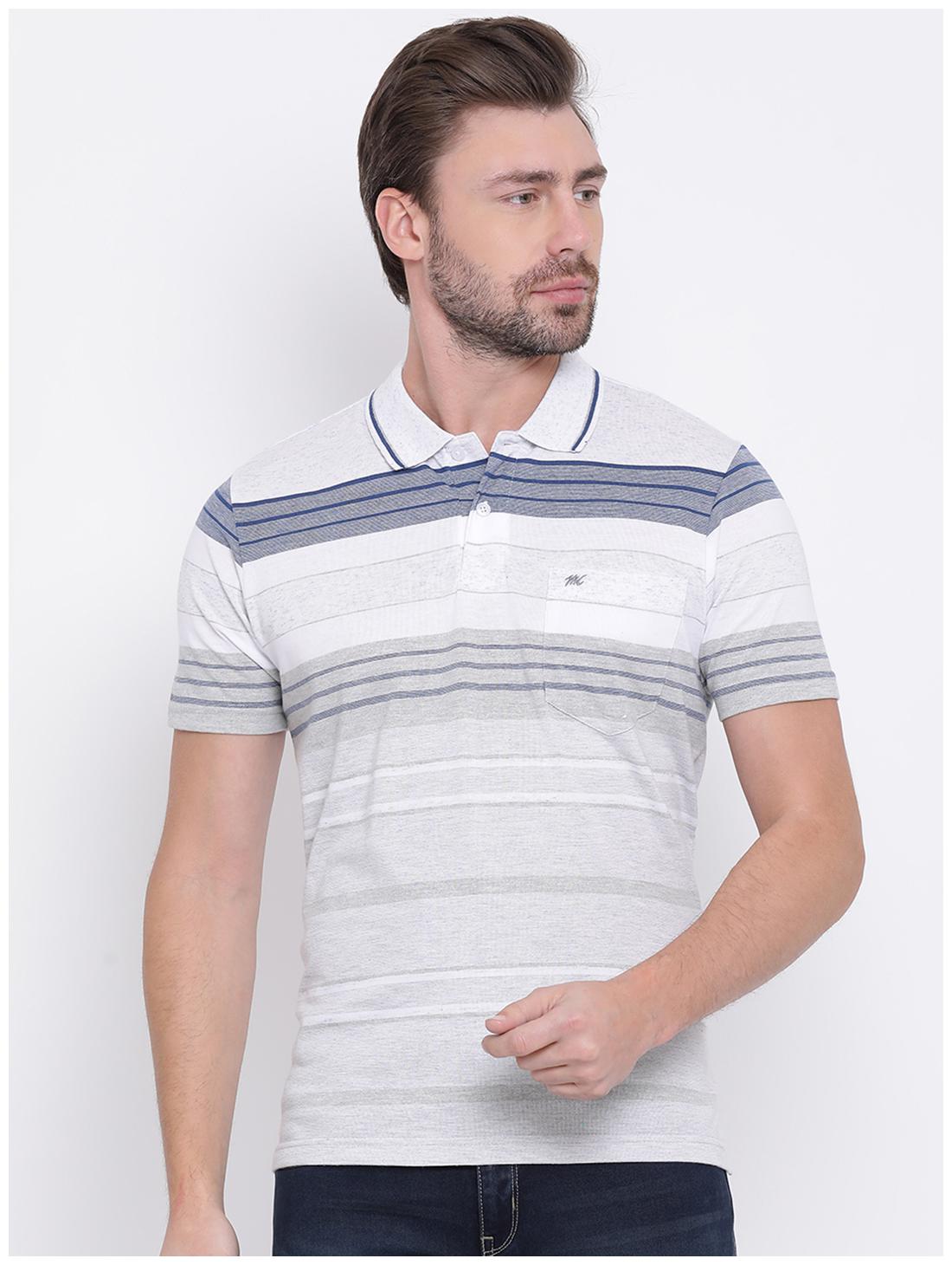 

Monte Carlo Men Grey Regular fit Cotton Blend Polo collar T-Shirt - Pack Of 1
