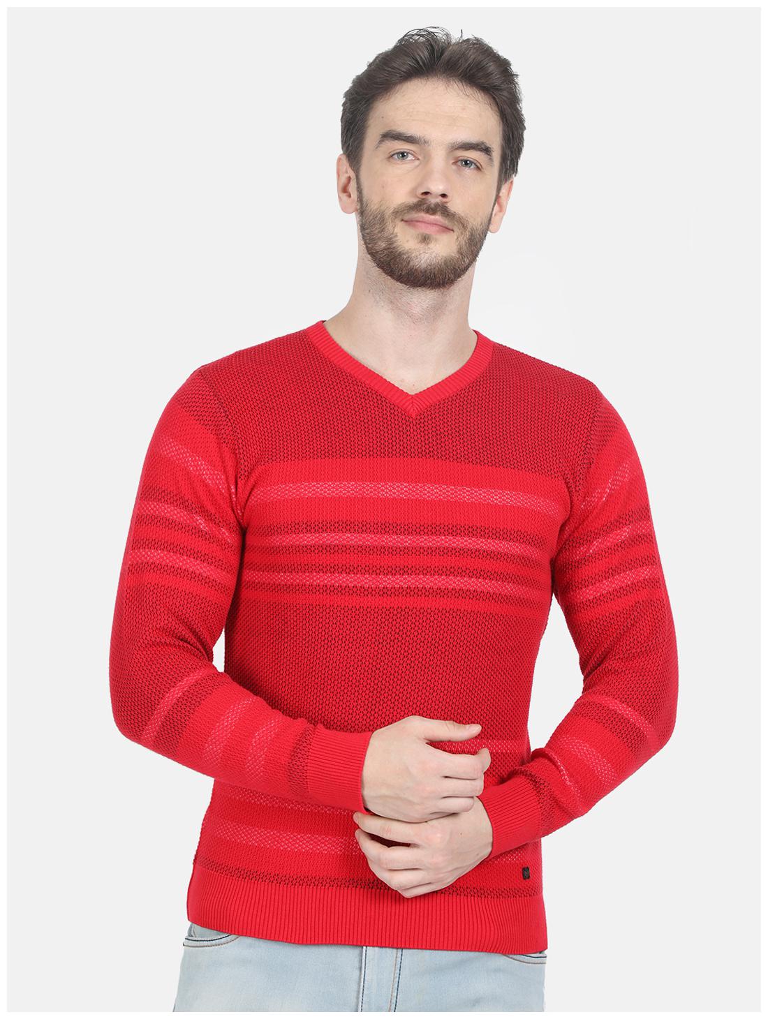 

Monte Carlo Men Red V neck Pullover