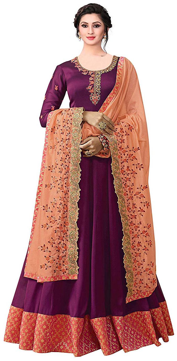 

Mordenfab Com Women Purple Kurta with Bottom Dupatta