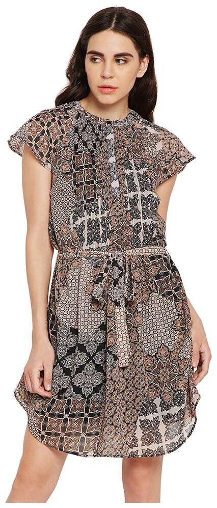 

Oxolloxo Brown Striped A-line dress