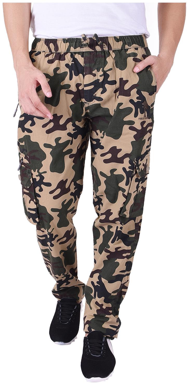 

Mountain colours Printed Men s Brown Track Pants