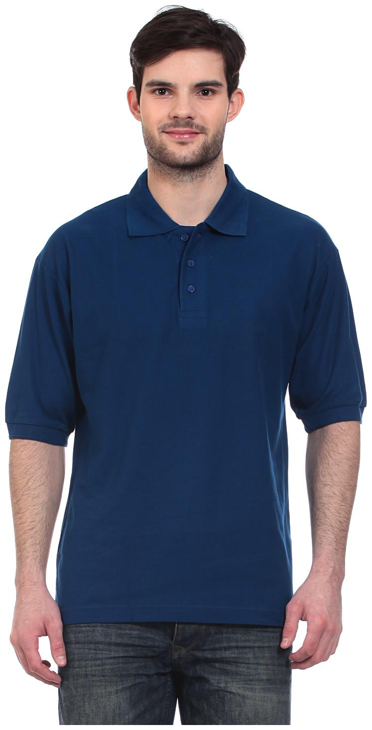 

MPI Boys Mens Polo Neck Style Cotton T-shirt in Blue