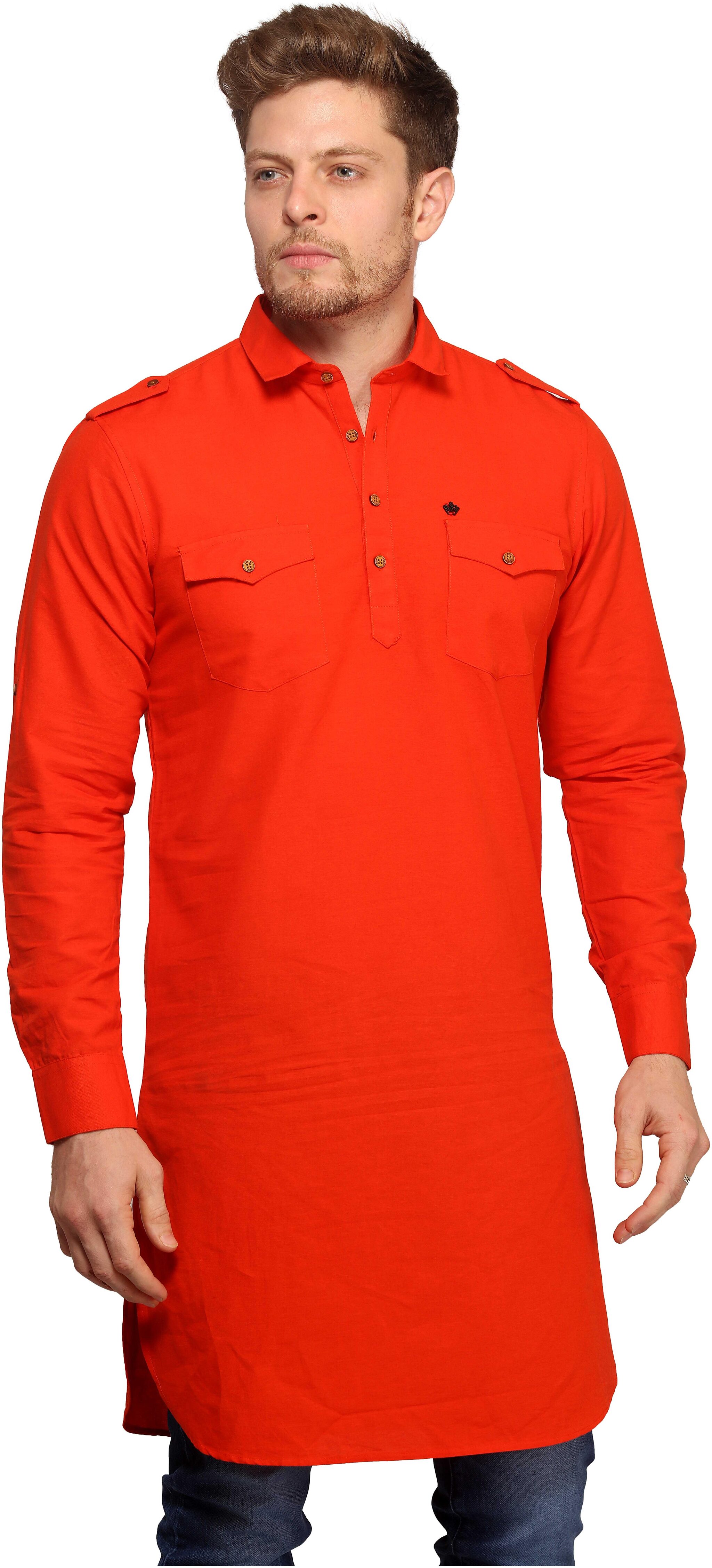 

Mr STAG Men Red Regular Fit Kurta