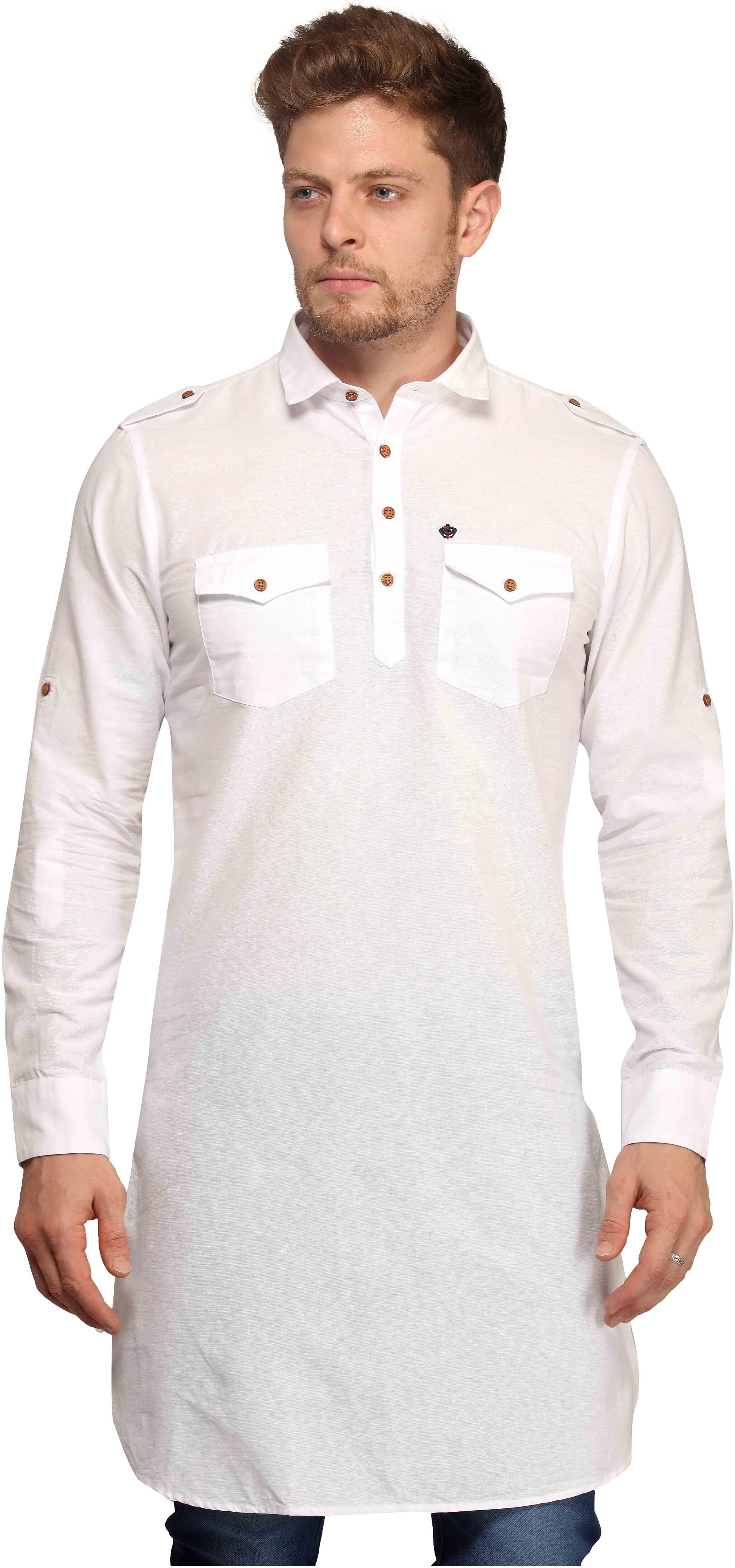 

Mr STAG Men White Regular Fit Kurta