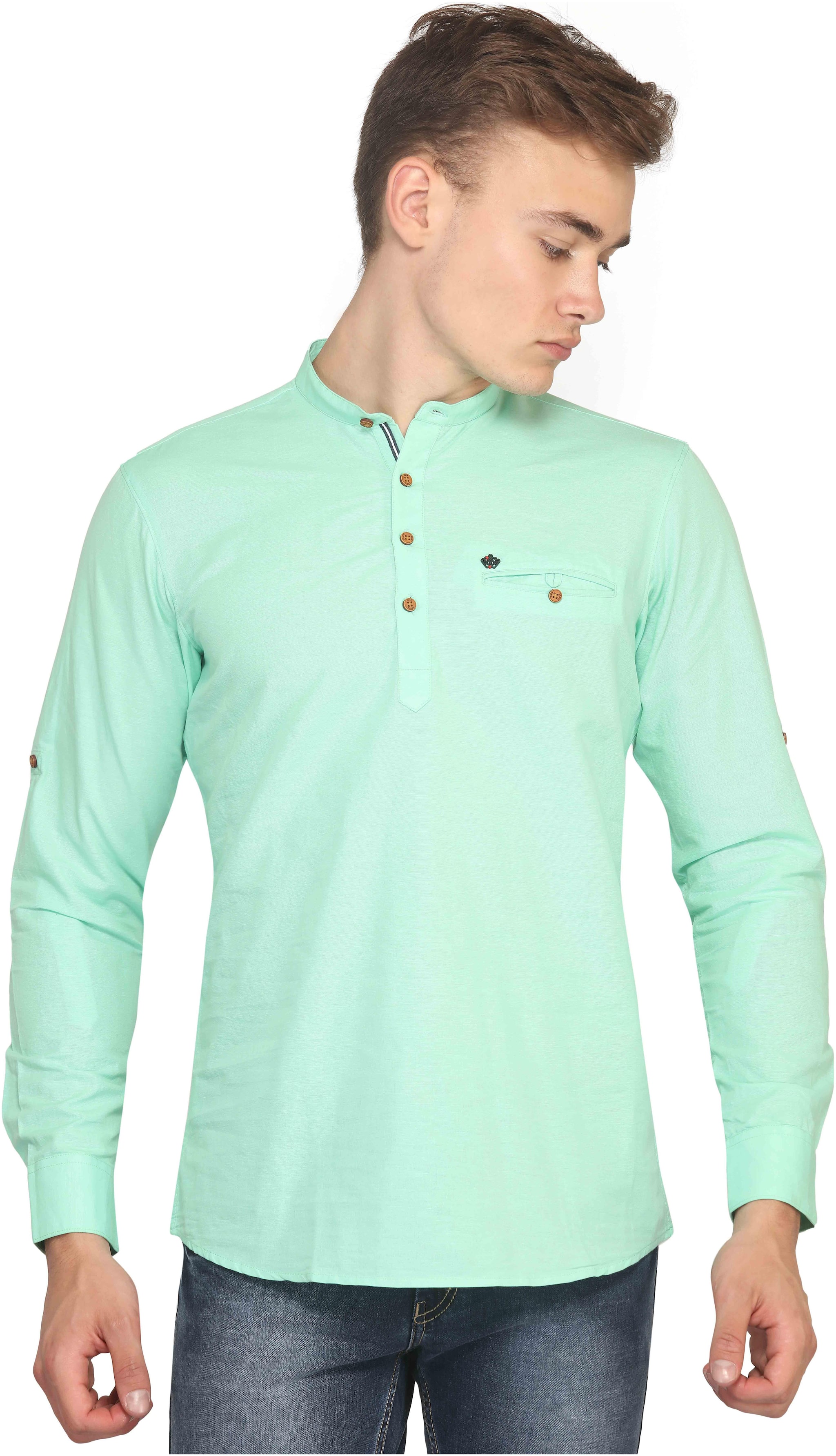 

Mr STAG Men Green Regular Fit Kurta