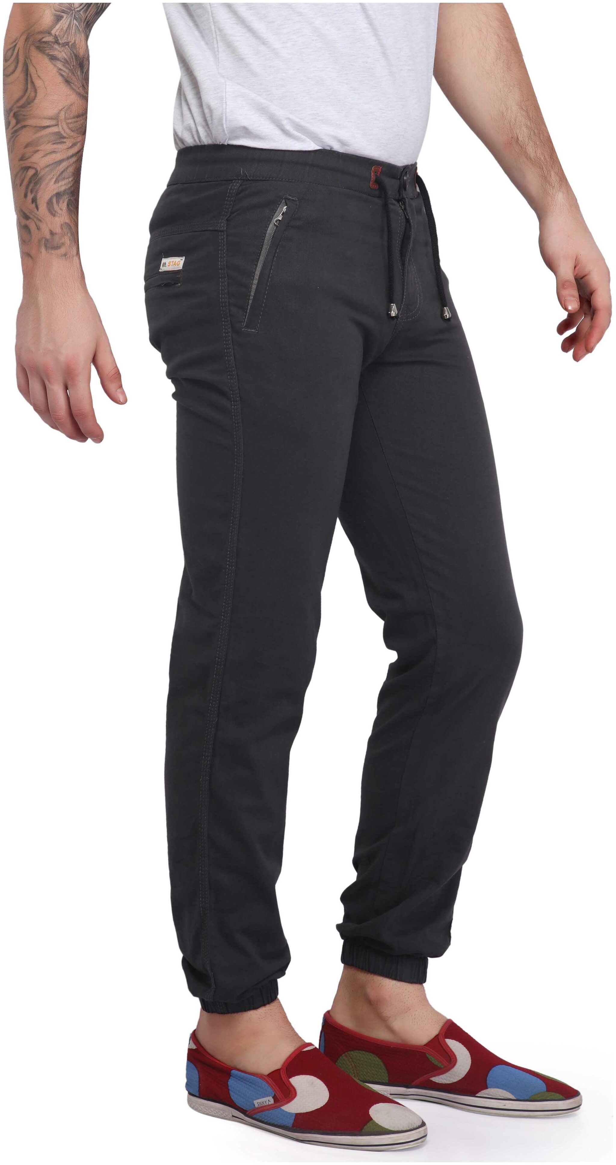 

Mr STAG Men Black Solid Regular fit Joggers