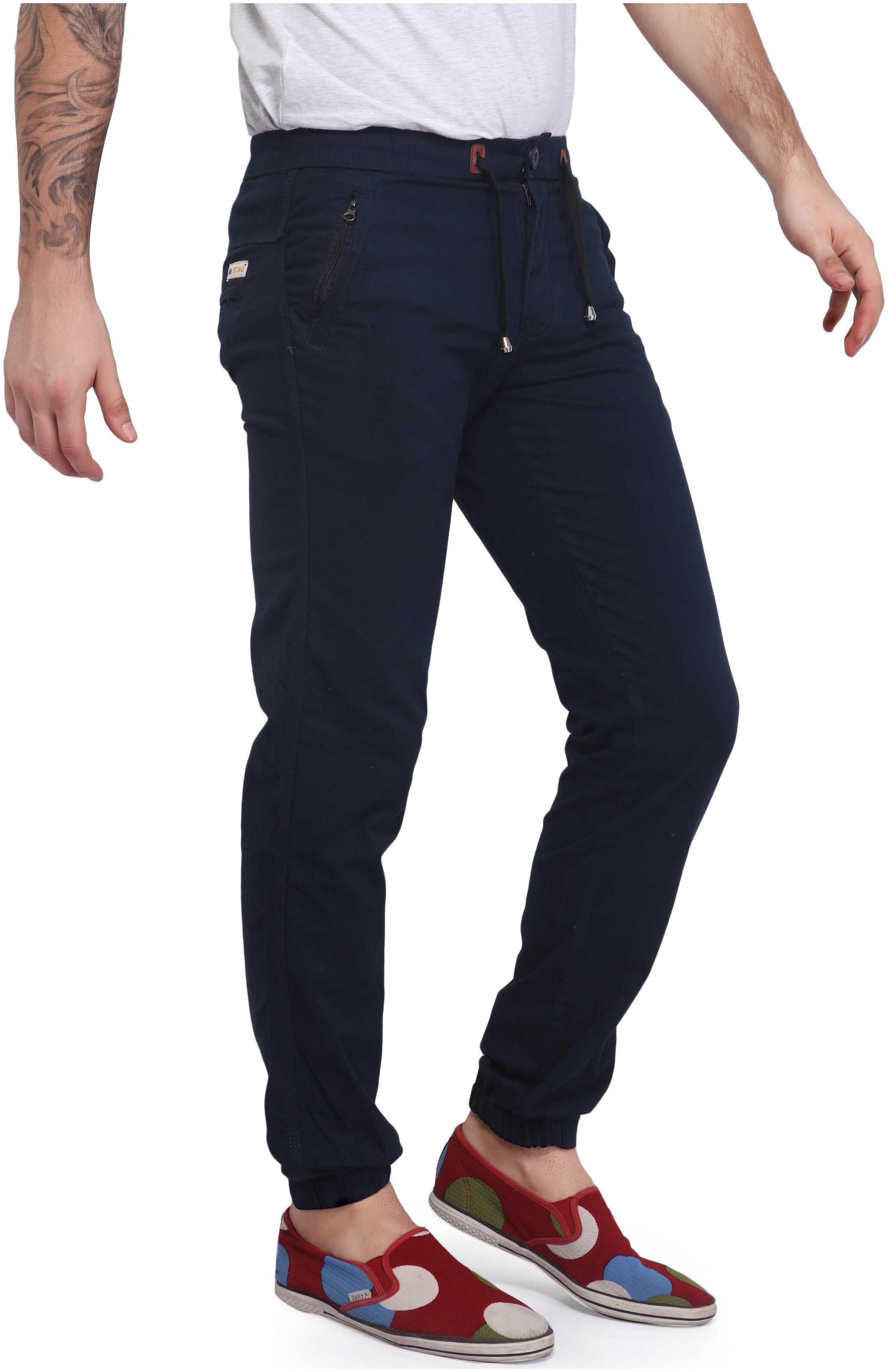 

Mr STAG Men Blue Solid Regular fit Chinos