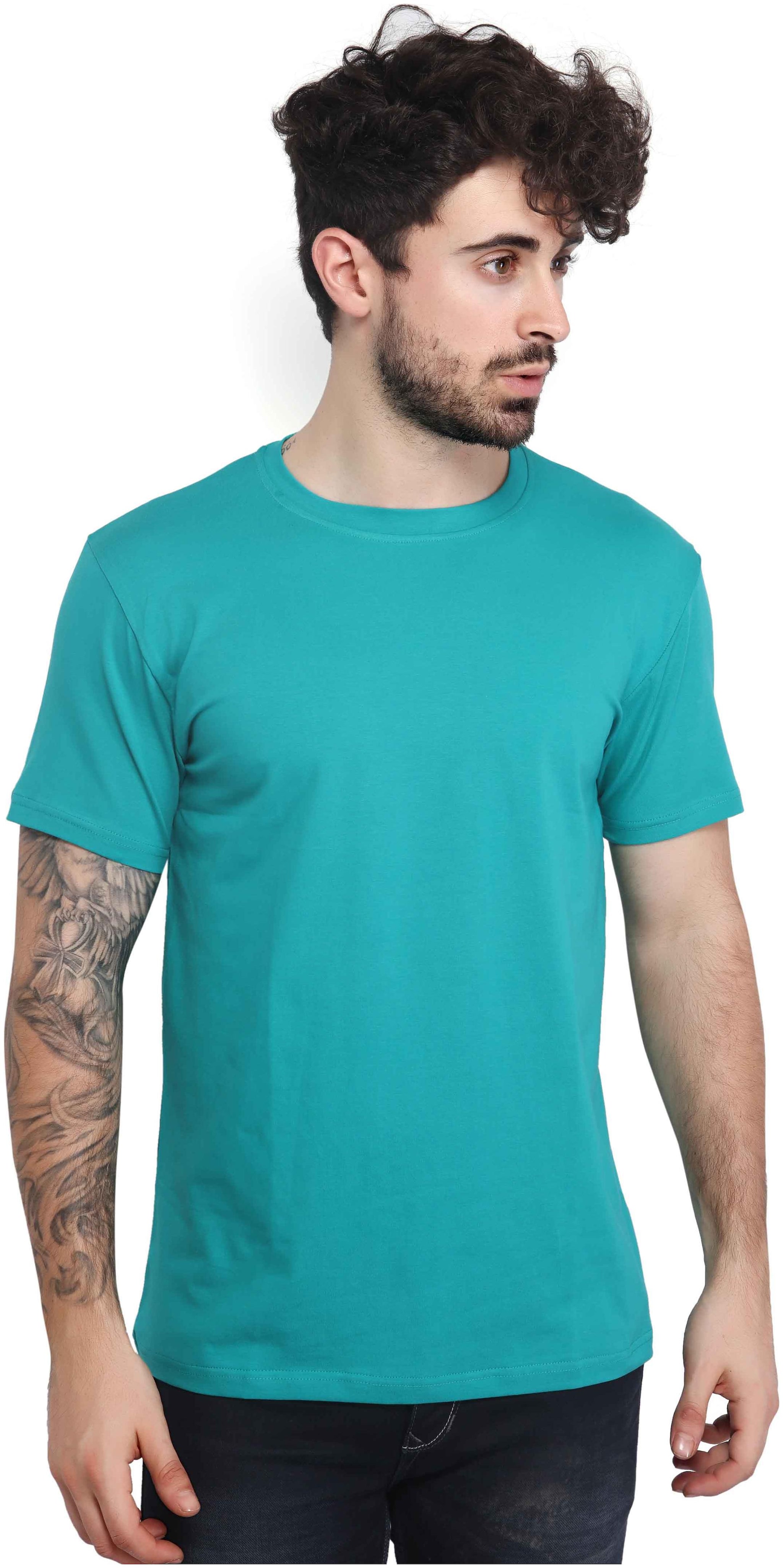 

Mr STAG Men Green Regular fit Cotton Lycra Round neck T-Shirt - Pack Of 1