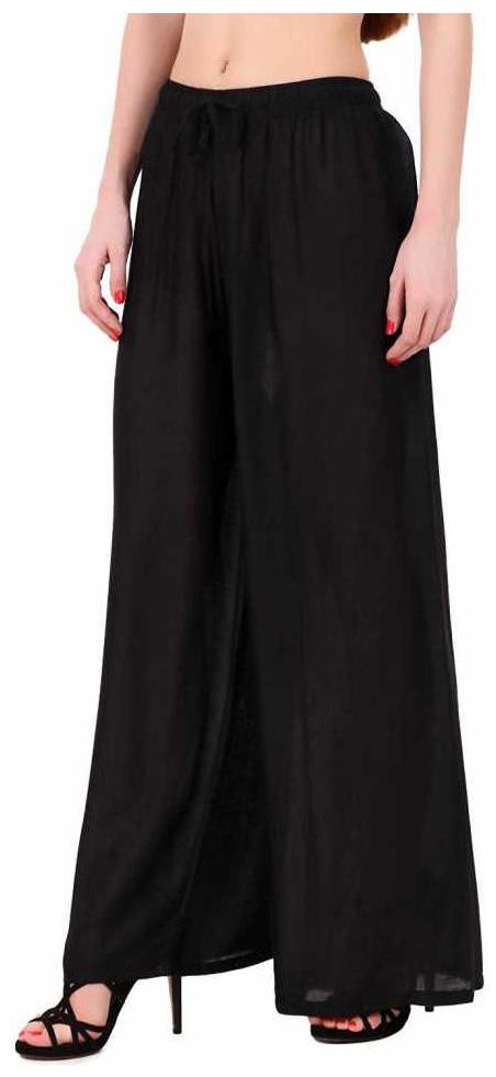 

MR TAYLORZ Black Solid Straight Palazzo