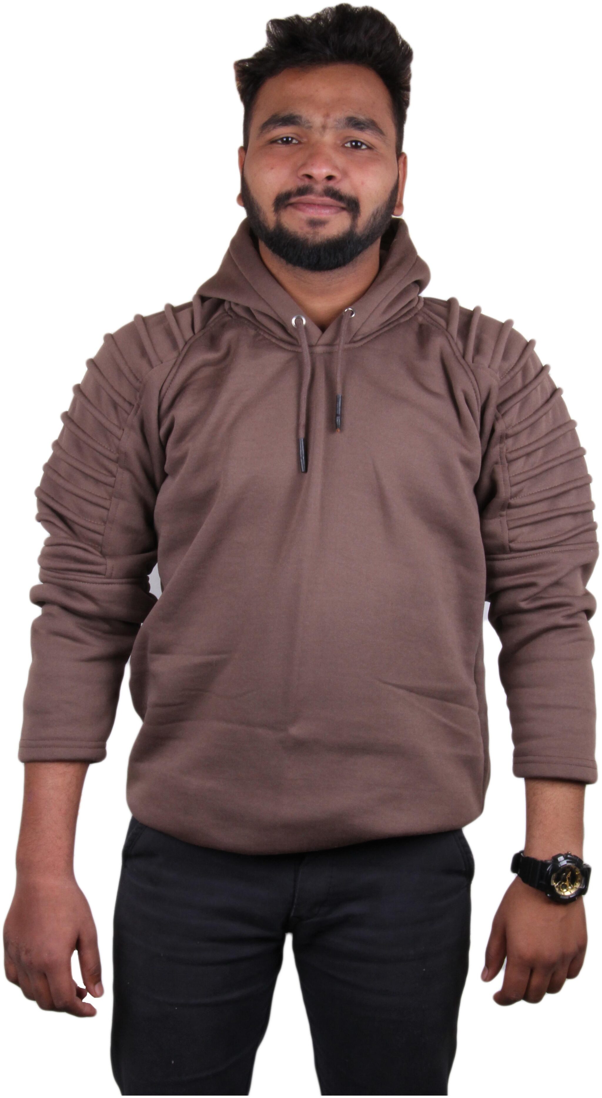 

MR TAYLORZ Men Brown Hooded Hoodie