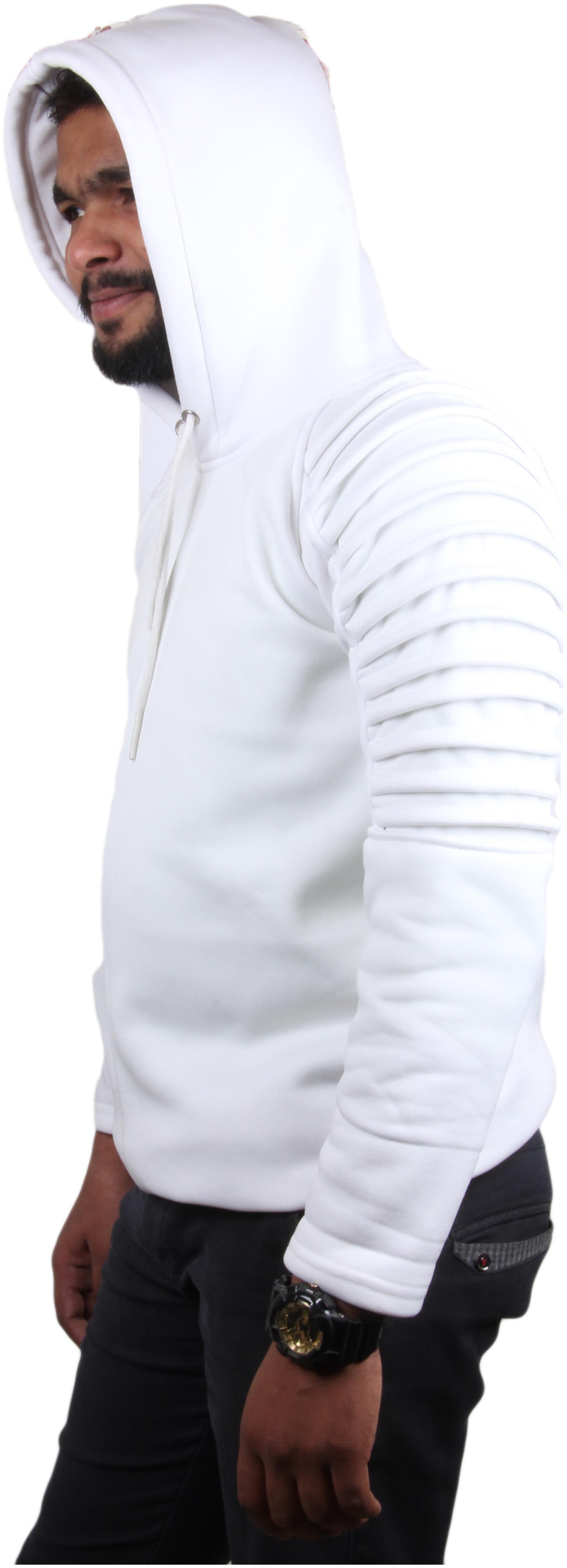 

MR TAYLORZ Men White Hooded Hoodie