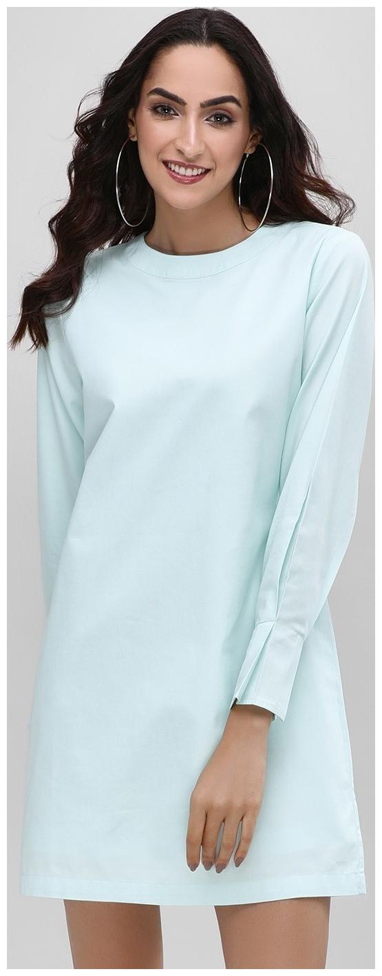 

MS BOTTOM Turquoise Solid A-line dress