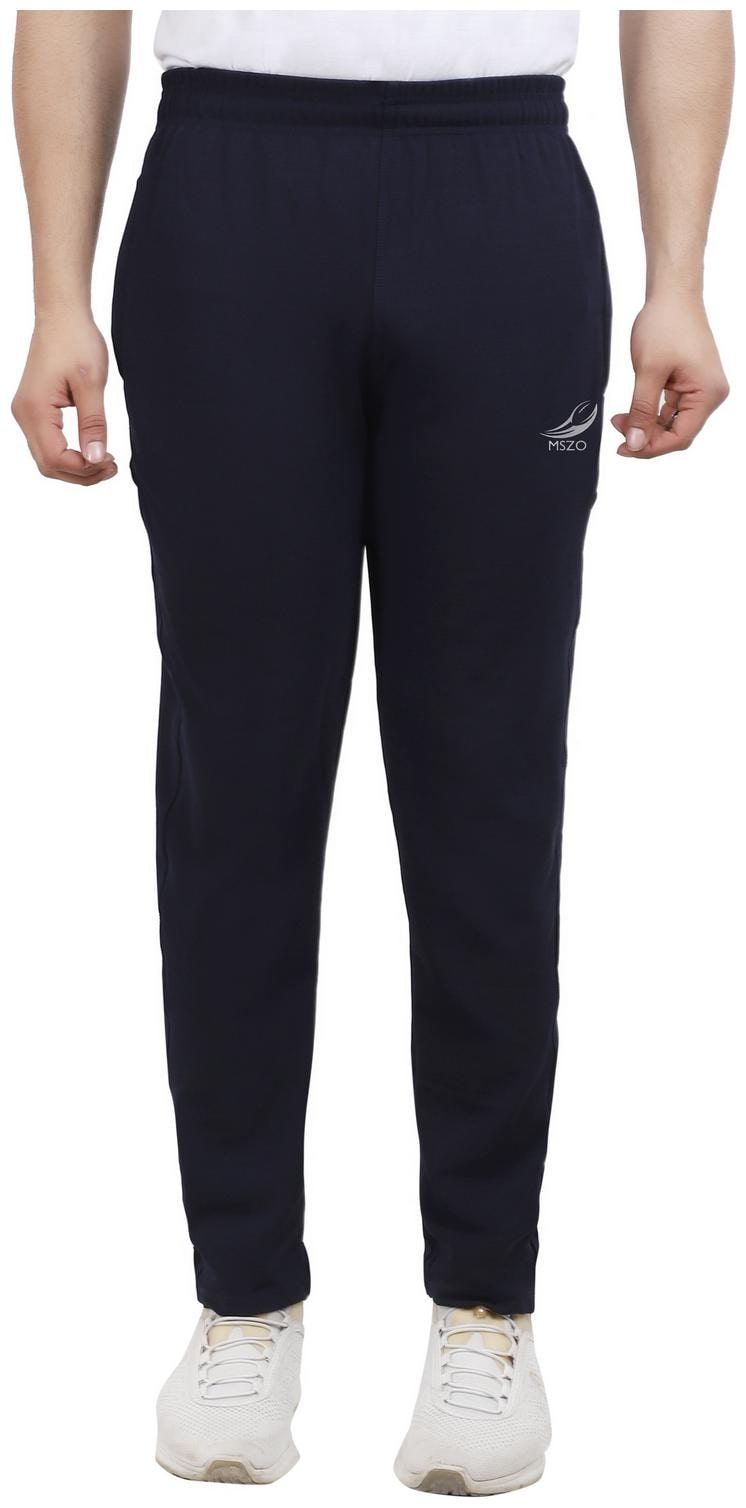 

MSZO Men Blue Solid Slim fit Track pants