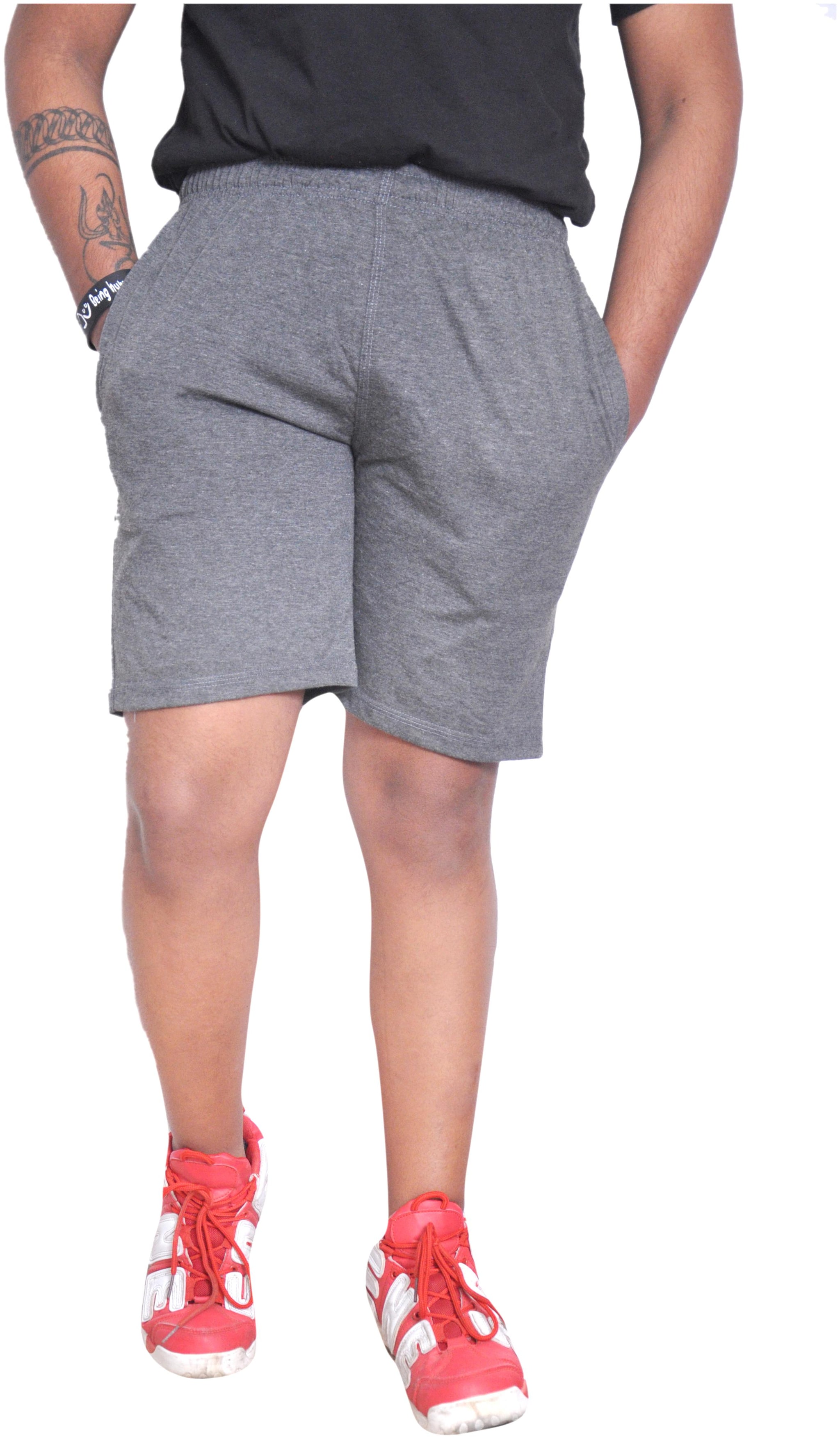 

MSZO Men Grey Regular Fit Regular Shorts